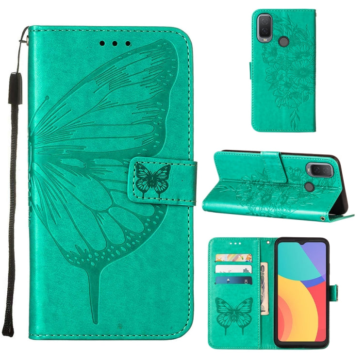 Custodia per telefono in pelle con farfalla goffrata, For Alcatel 1L 2021, For Motorola Moto G 5G 2022, For Motorola Moto G52