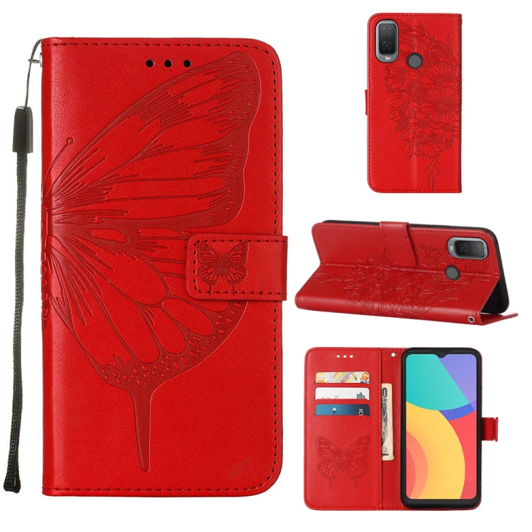 Custodia per telefono in pelle con farfalla goffrata, For Alcatel 1L 2021, For Motorola Moto G 5G 2022, For Motorola Moto G52