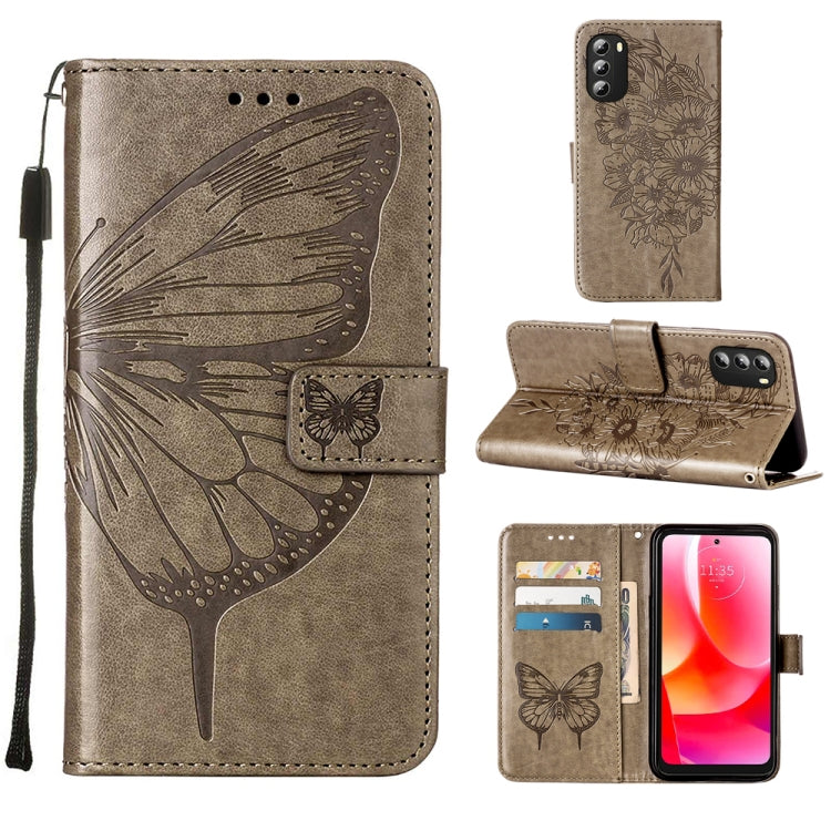 Custodia per telefono in pelle con farfalla goffrata, For Alcatel 1L 2021, For Motorola Moto G 5G 2022, For Motorola Moto G52