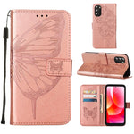 Custodia per telefono in pelle con farfalla goffrata, For Alcatel 1L 2021, For Motorola Moto G 5G 2022, For Motorola Moto G52