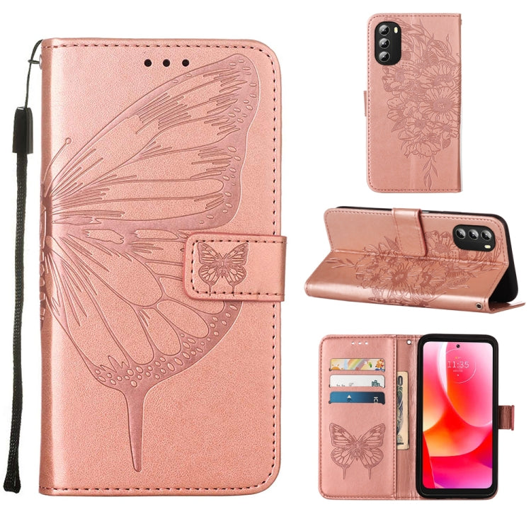 Custodia per telefono in pelle con farfalla goffrata, For Alcatel 1L 2021, For Motorola Moto G 5G 2022, For Motorola Moto G52