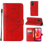 Custodia per telefono in pelle con farfalla goffrata, For Alcatel 1L 2021, For Motorola Moto G 5G 2022, For Motorola Moto G52