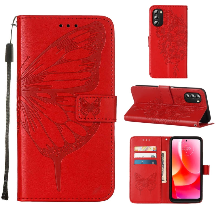 Custodia per telefono in pelle con farfalla goffrata, For Alcatel 1L 2021, For Motorola Moto G 5G 2022, For Motorola Moto G52