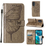 Custodia per telefono in pelle con farfalla goffrata, For Alcatel 1L 2021, For Motorola Moto G 5G 2022, For Motorola Moto G52