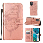 Custodia per telefono in pelle con farfalla goffrata, For Alcatel 1L 2021, For Motorola Moto G 5G 2022, For Motorola Moto G52