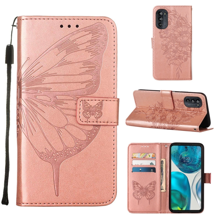 Custodia per telefono in pelle con farfalla goffrata, For Alcatel 1L 2021, For Motorola Moto G 5G 2022, For Motorola Moto G52