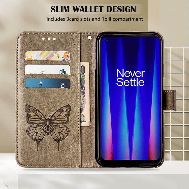 Custodia per telefono in pelle con farfalla goffrata, For OnePlus Nord CE 2 5G, For OPPO A57 5G 2022, For OPPO Realme C31 4G