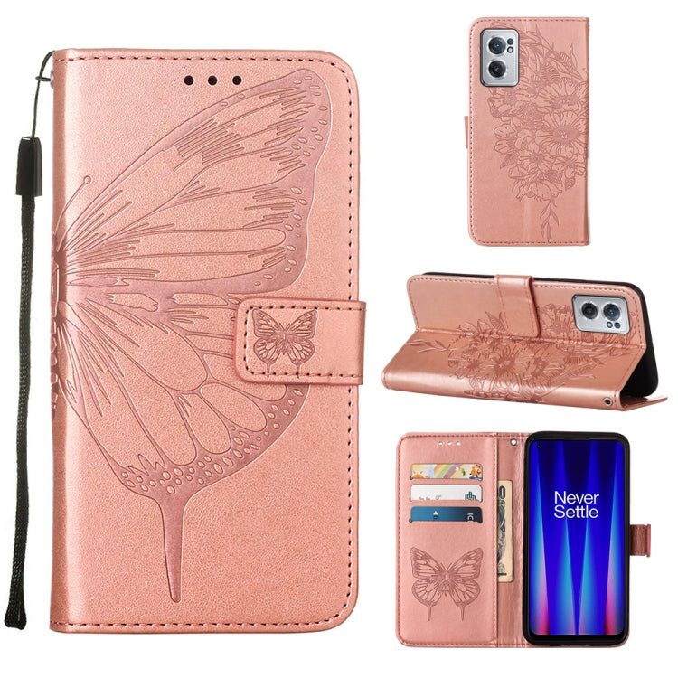 Custodia per telefono in pelle con farfalla goffrata, For OnePlus Nord CE 2 5G, For OPPO A57 5G 2022, For OPPO Realme C31 4G