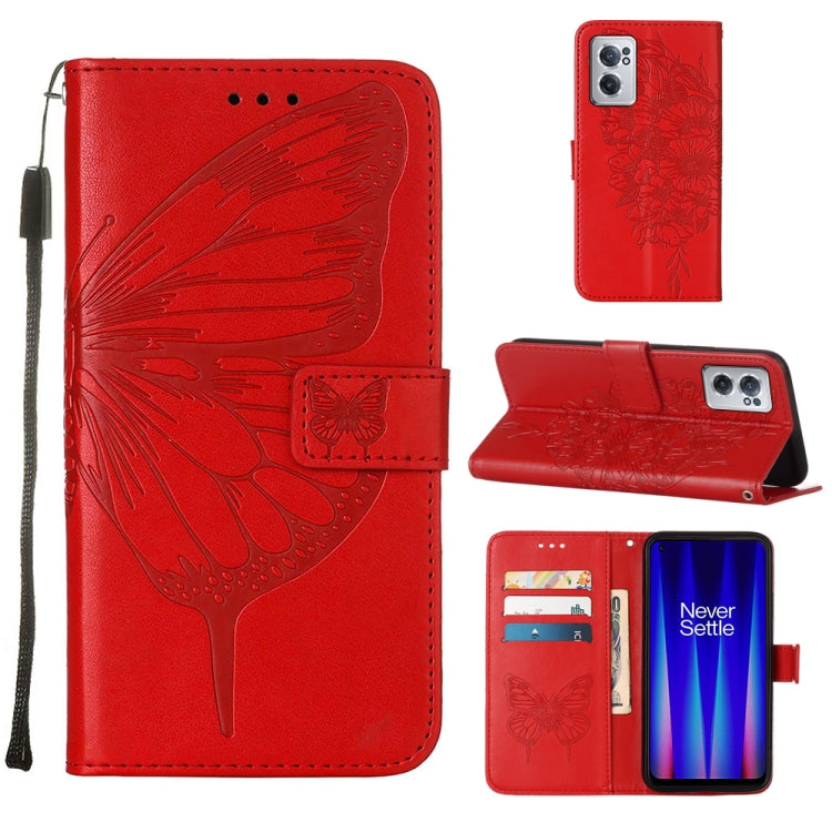 Custodia per telefono in pelle con farfalla goffrata, For OnePlus Nord CE 2 5G, For OPPO A57 5G 2022, For OPPO Realme C31 4G