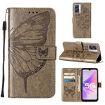 Custodia per telefono in pelle con farfalla goffrata, For OnePlus Nord CE 2 5G, For OPPO A57 5G 2022, For OPPO Realme C31 4G