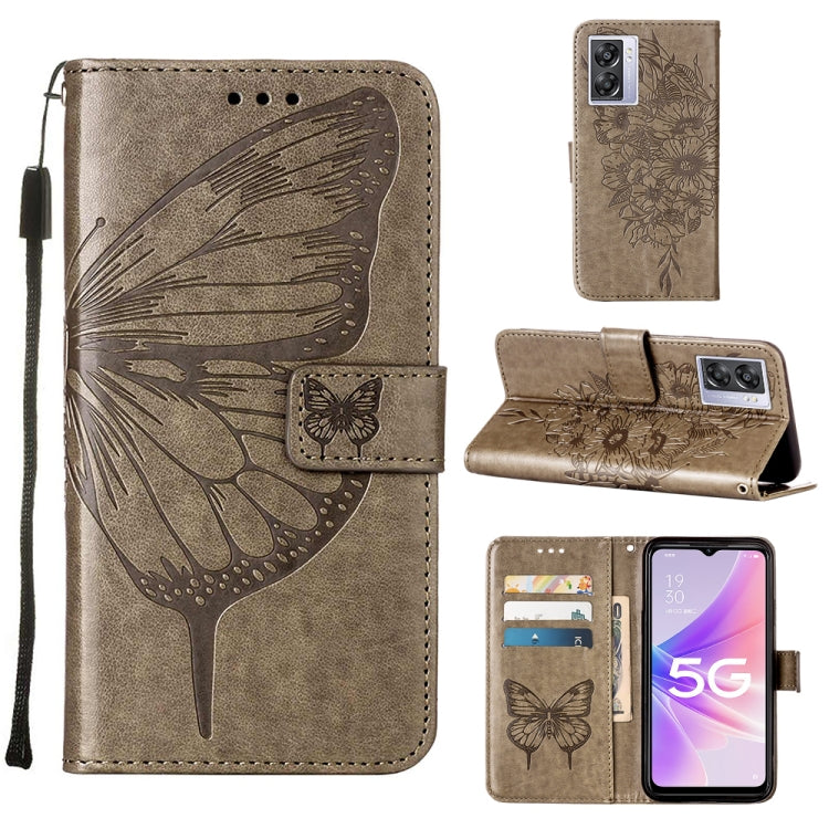 Custodia per telefono in pelle con farfalla goffrata, For OnePlus Nord CE 2 5G, For OPPO A57 5G 2022, For OPPO Realme C31 4G