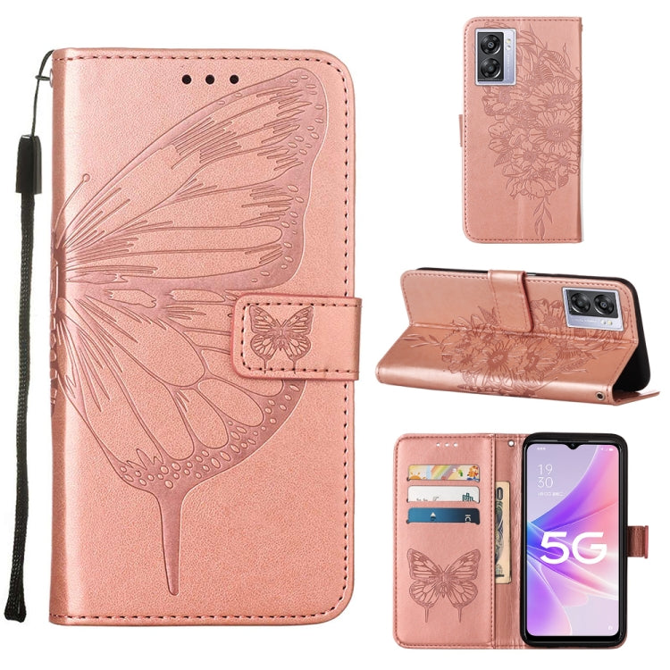 Custodia per telefono in pelle con farfalla goffrata, For OnePlus Nord CE 2 5G, For OPPO A57 5G 2022, For OPPO Realme C31 4G