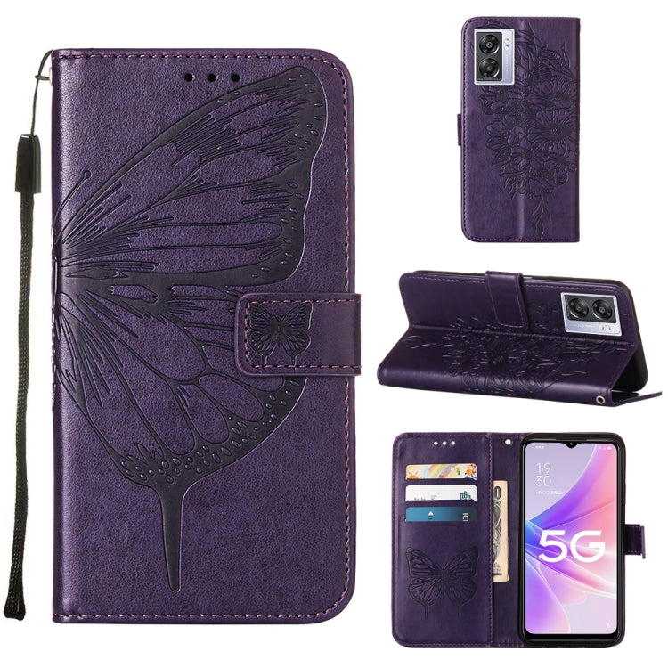Custodia per telefono in pelle con farfalla goffrata, For OnePlus Nord CE 2 5G, For OPPO A57 5G 2022, For OPPO Realme C31 4G