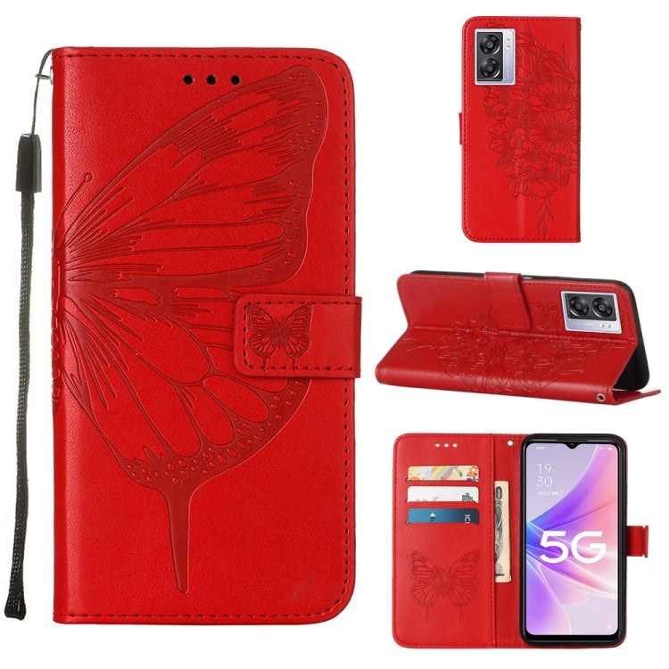 Custodia per telefono in pelle con farfalla goffrata, For OnePlus Nord CE 2 5G, For OPPO A57 5G 2022, For OPPO Realme C31 4G