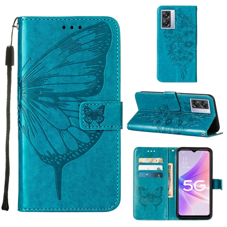 Custodia per telefono in pelle con farfalla goffrata, For OnePlus Nord CE 2 5G, For OPPO A57 5G 2022, For OPPO Realme C31 4G