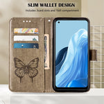 Custodia per telefono in pelle con farfalla goffrata, For OPPO Reno7 4G/F21 Pro, For Sony Xperia 1 IV, For Sony Xperia 10 IV