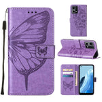 Custodia per telefono in pelle con farfalla goffrata, For OPPO Reno7 4G/F21 Pro, For Sony Xperia 1 IV, For Sony Xperia 10 IV