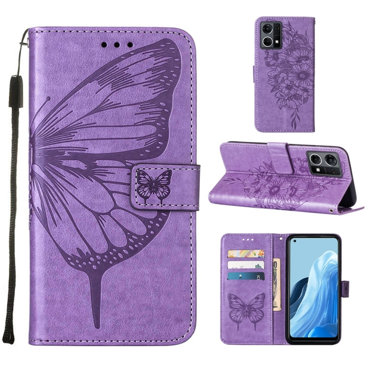 Custodia per telefono in pelle con farfalla goffrata, For OPPO Reno7 4G/F21 Pro, For Sony Xperia 1 IV, For Sony Xperia 10 IV