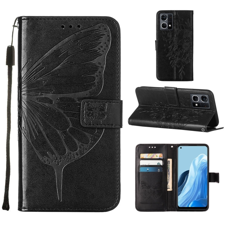 Custodia per telefono in pelle con farfalla goffrata, For OPPO Reno7 4G/F21 Pro, For Sony Xperia 1 IV, For Sony Xperia 10 IV