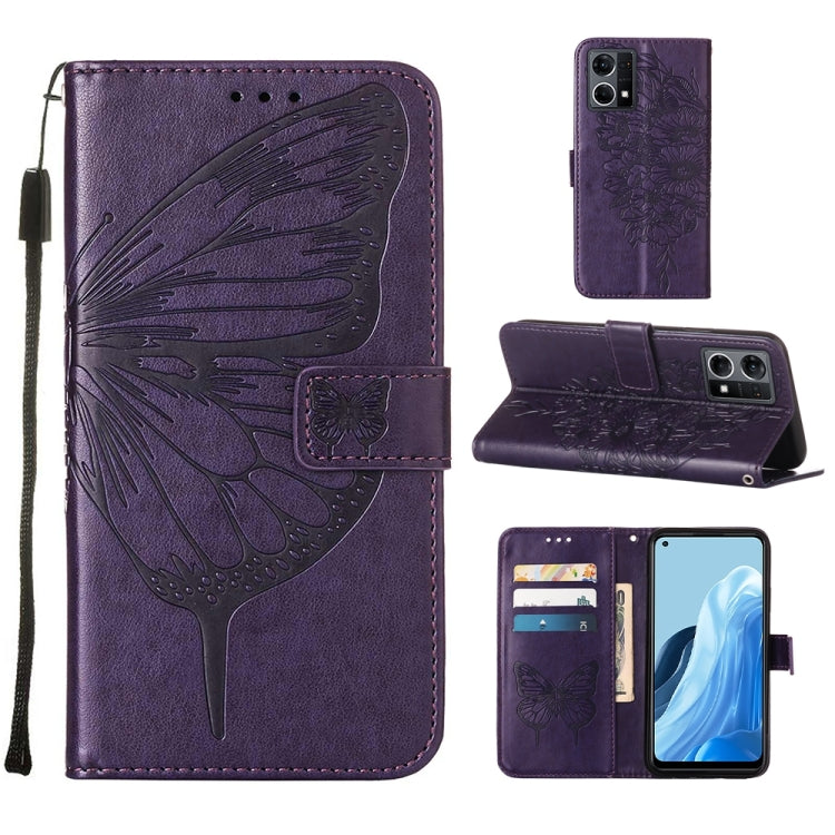 Custodia per telefono in pelle con farfalla goffrata, For OPPO Reno7 4G/F21 Pro, For Sony Xperia 1 IV, For Sony Xperia 10 IV