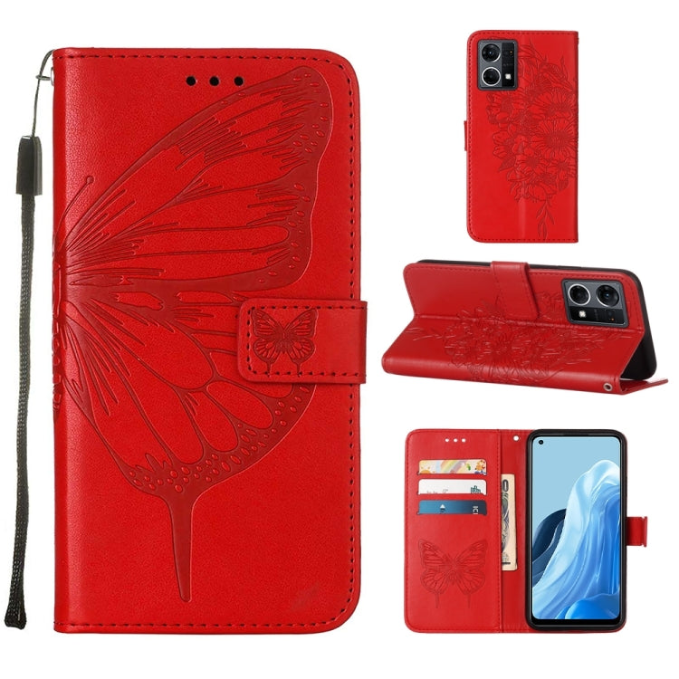 Custodia per telefono in pelle con farfalla goffrata, For OPPO Reno7 4G/F21 Pro, For Sony Xperia 1 IV, For Sony Xperia 10 IV