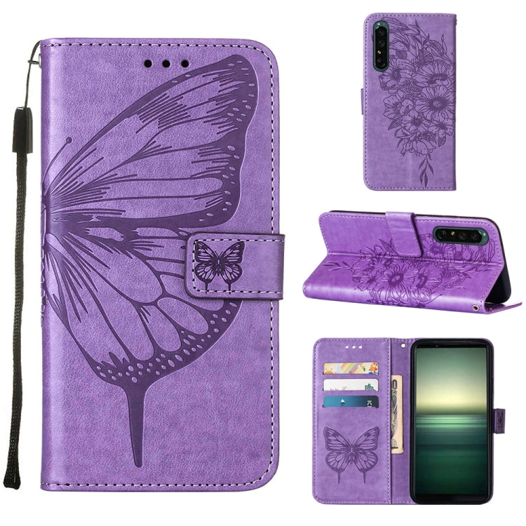 Custodia per telefono in pelle con farfalla goffrata, For OPPO Reno7 4G/F21 Pro, For Sony Xperia 1 IV, For Sony Xperia 10 IV