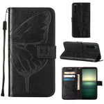 Custodia per telefono in pelle con farfalla goffrata, For OPPO Reno7 4G/F21 Pro, For Sony Xperia 1 IV, For Sony Xperia 10 IV