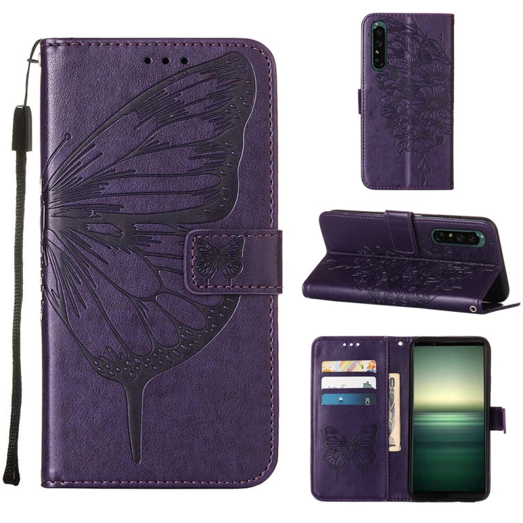 Custodia per telefono in pelle con farfalla goffrata, For OPPO Reno7 4G/F21 Pro, For Sony Xperia 1 IV, For Sony Xperia 10 IV