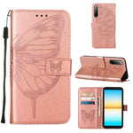 Custodia per telefono in pelle con farfalla goffrata, For OPPO Reno7 4G/F21 Pro, For Sony Xperia 1 IV, For Sony Xperia 10 IV
