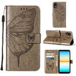 Custodia per telefono in pelle con farfalla goffrata, For Sony Xperia ACE III, For Xiaomi Redmi 10A, For Samsung Galaxy M33 5G