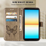 Custodia per telefono in pelle con farfalla goffrata, For Sony Xperia ACE III, For Xiaomi Redmi 10A, For Samsung Galaxy M33 5G