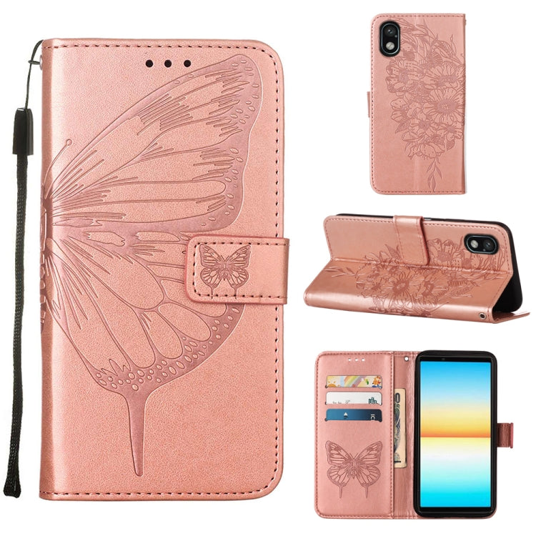 Custodia per telefono in pelle con farfalla goffrata, For Sony Xperia ACE III, For Xiaomi Redmi 10A, For Samsung Galaxy M33 5G