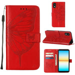 Custodia per telefono in pelle con farfalla goffrata, For Sony Xperia ACE III, For Xiaomi Redmi 10A, For Samsung Galaxy M33 5G