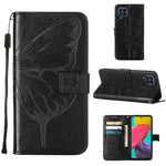Custodia per telefono in pelle con farfalla goffrata, For Samsung Galaxy M53 5G