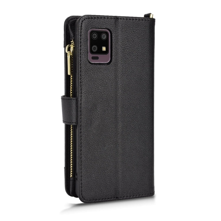 Custodia per telefono in pelle con cerniera texture Litchi, For Sharp Aquos Zero6 / Aquos Air, For Sharp Aquos Wish, For Motorola Moto E40 / E30 / E20, For Motorola Edge X30 / Edge 30 Pro /Edge+ 2020