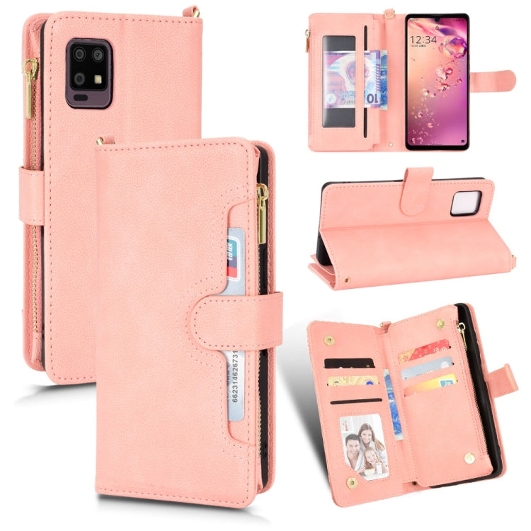 Custodia per telefono in pelle con cerniera texture Litchi, For Sharp Aquos Zero6 / Aquos Air, For Sharp Aquos Wish, For Motorola Moto E40 / E30 / E20, For Motorola Edge X30 / Edge 30 Pro /Edge+ 2020