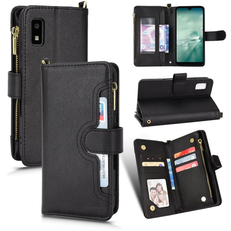 Custodia per telefono in pelle con cerniera texture Litchi, For Sharp Aquos Zero6 / Aquos Air, For Sharp Aquos Wish, For Motorola Moto E40 / E30 / E20, For Motorola Edge X30 / Edge 30 Pro /Edge+ 2020