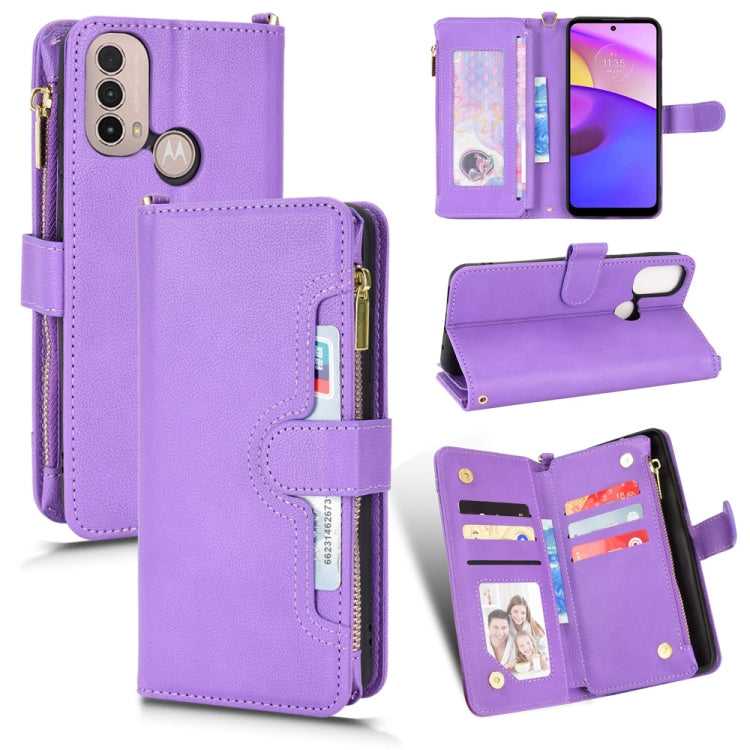 Custodia per telefono in pelle con cerniera texture Litchi, For Sharp Aquos Zero6 / Aquos Air, For Sharp Aquos Wish, For Motorola Moto E40 / E30 / E20, For Motorola Edge X30 / Edge 30 Pro /Edge+ 2020