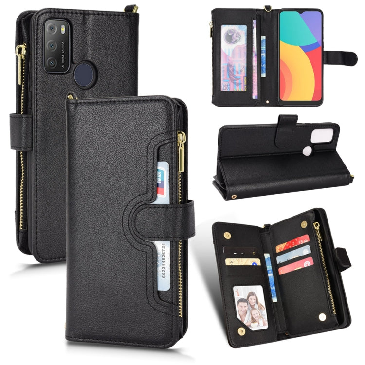 Custodia per telefono in pelle con cerniera texture Litchi, For Alcatel 1S 2021 / 3L 2021, For Xiaomi Redmi Note 10 Pro / 10 Pro Max 4G, For Xiaomi Redmi Note 10 4G / Note 10S, For Nokia XR20