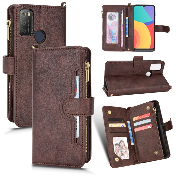Custodia per telefono in pelle con cerniera texture Litchi, For Alcatel 1S 2021 / 3L 2021, For Xiaomi Redmi Note 10 Pro / 10 Pro Max 4G, For Xiaomi Redmi Note 10 4G / Note 10S, For Nokia XR20