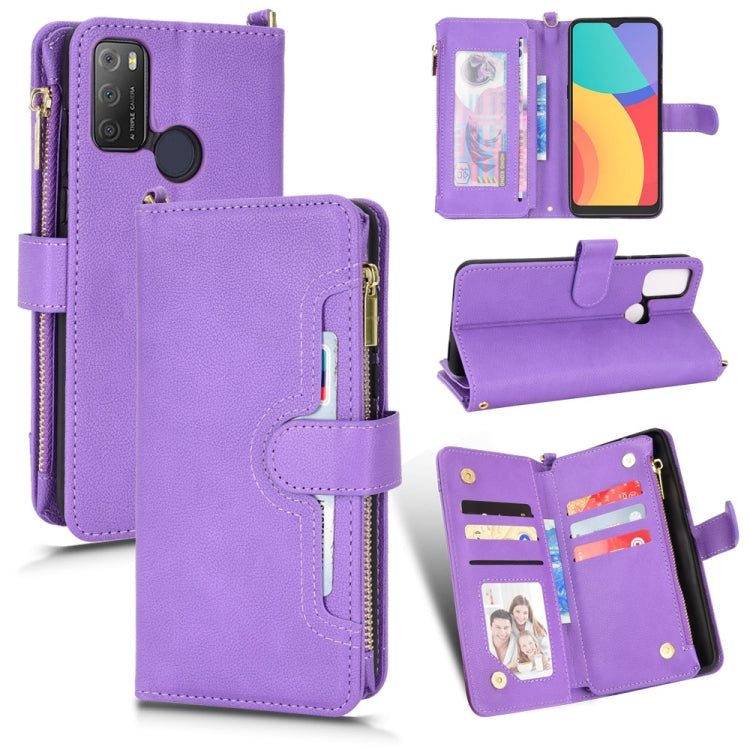 Custodia per telefono in pelle con cerniera texture Litchi, For Alcatel 1S 2021 / 3L 2021, For Xiaomi Redmi Note 10 Pro / 10 Pro Max 4G, For Xiaomi Redmi Note 10 4G / Note 10S, For Nokia XR20