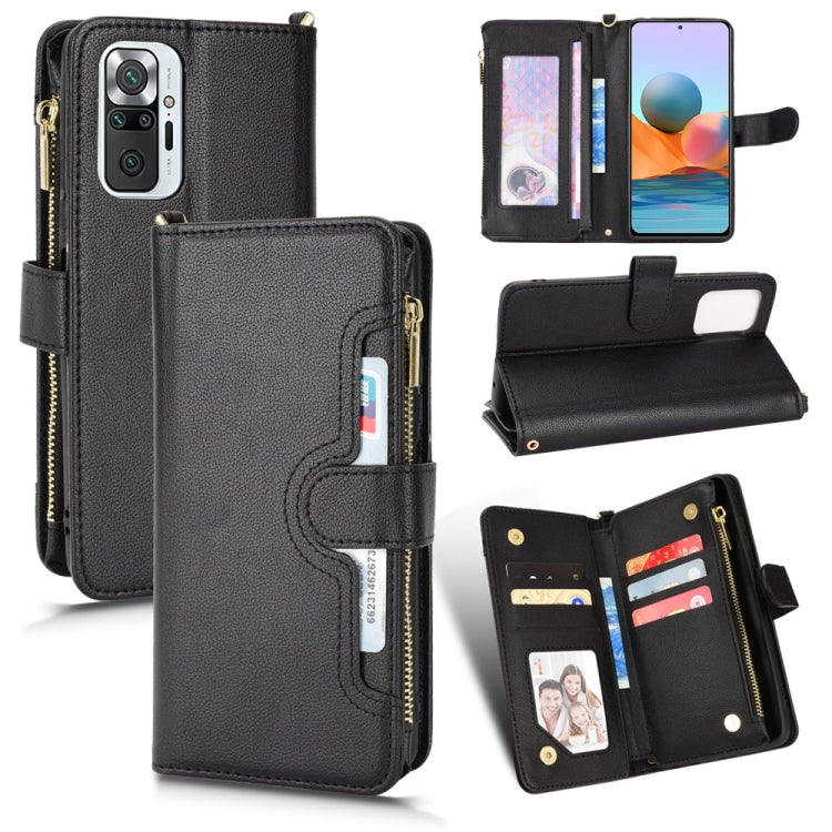Custodia per telefono in pelle con cerniera texture Litchi, For Alcatel 1S 2021 / 3L 2021, For Xiaomi Redmi Note 10 Pro / 10 Pro Max 4G, For Xiaomi Redmi Note 10 4G / Note 10S, For Nokia XR20