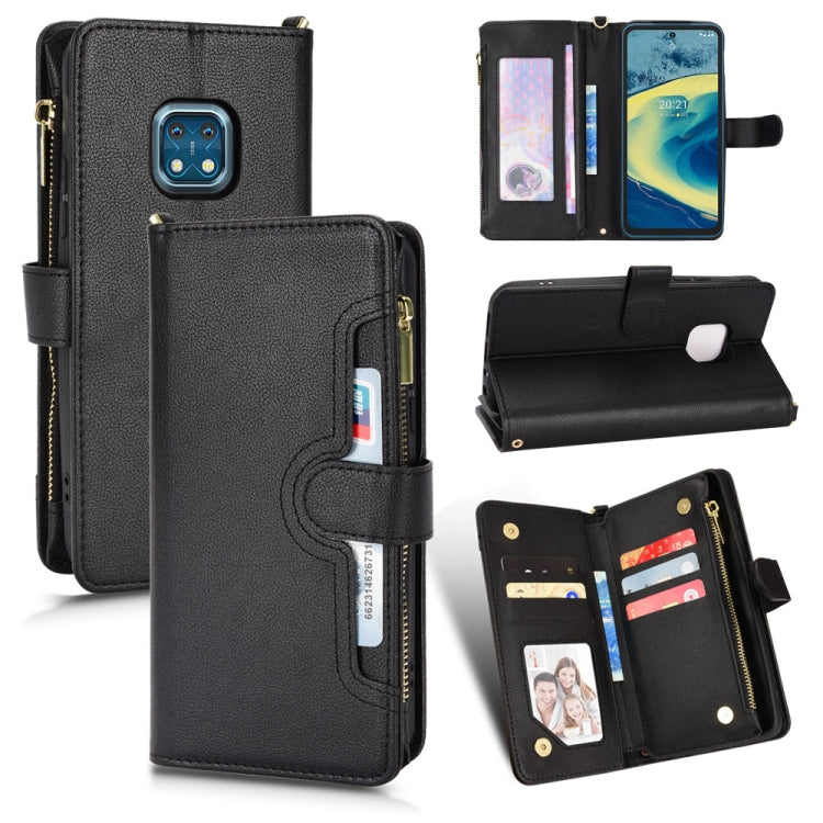 Custodia per telefono in pelle con cerniera texture Litchi, For Alcatel 1S 2021 / 3L 2021, For Xiaomi Redmi Note 10 Pro / 10 Pro Max 4G, For Xiaomi Redmi Note 10 4G / Note 10S, For Nokia XR20