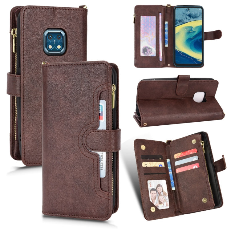Custodia per telefono in pelle con cerniera texture Litchi, For Alcatel 1S 2021 / 3L 2021, For Xiaomi Redmi Note 10 Pro / 10 Pro Max 4G, For Xiaomi Redmi Note 10 4G / Note 10S, For Nokia XR20