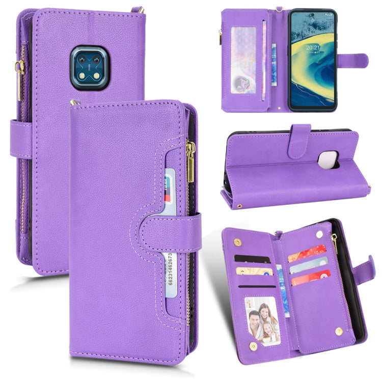 Custodia per telefono in pelle con cerniera texture Litchi, For Alcatel 1S 2021 / 3L 2021, For Xiaomi Redmi Note 10 Pro / 10 Pro Max 4G, For Xiaomi Redmi Note 10 4G / Note 10S, For Nokia XR20