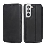 Custodia per telefono in pelle con ventosa magnetica Knight, For Samsung Galaxy S22 5G, For Samsung Galaxy S22+ 5G, For Samsung Galaxy S22 Ultra 5G, For Samsung Galaxy S21 5G