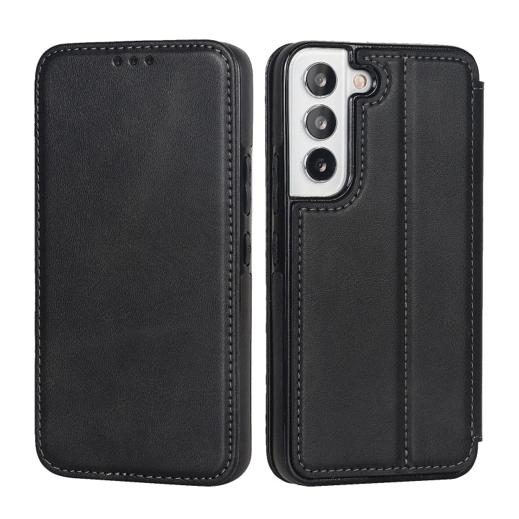 Custodia per telefono in pelle con ventosa magnetica Knight, For Samsung Galaxy S22 5G, For Samsung Galaxy S22+ 5G, For Samsung Galaxy S22 Ultra 5G, For Samsung Galaxy S21 5G