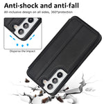 Custodia per telefono in pelle con ventosa magnetica Knight, For Samsung Galaxy S22 5G, For Samsung Galaxy S22+ 5G, For Samsung Galaxy S22 Ultra 5G, For Samsung Galaxy S21 5G