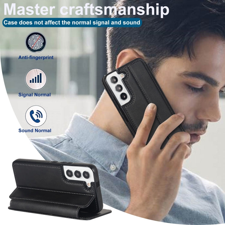 Custodia per telefono in pelle con ventosa magnetica Knight, For Samsung Galaxy S22 5G, For Samsung Galaxy S22+ 5G, For Samsung Galaxy S22 Ultra 5G, For Samsung Galaxy S21 5G