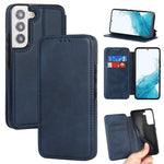 Custodia per telefono in pelle con ventosa magnetica Knight, For Samsung Galaxy S22 5G, For Samsung Galaxy S22+ 5G, For Samsung Galaxy S22 Ultra 5G, For Samsung Galaxy S21 5G
